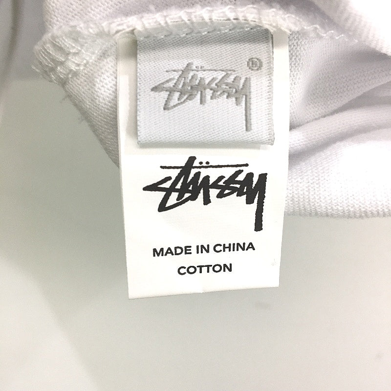 Stussy White 100% Cotton International Slim Crop Tee Ladies Size 8 NEW