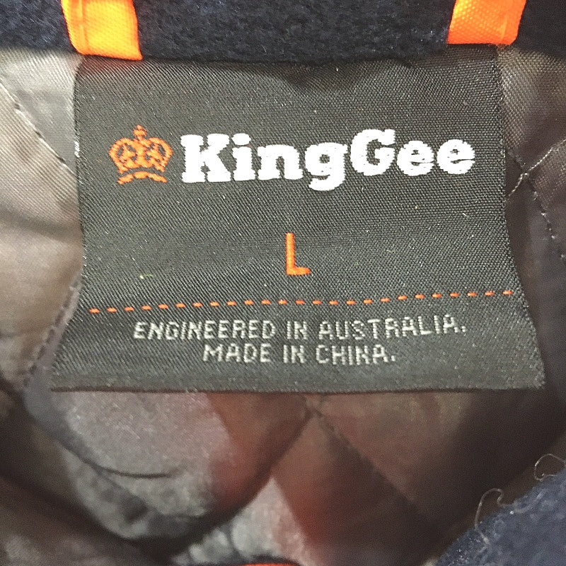 KingGee Reflective Insulated HiVis Orange Workwear Jacket Mens Size L NEW