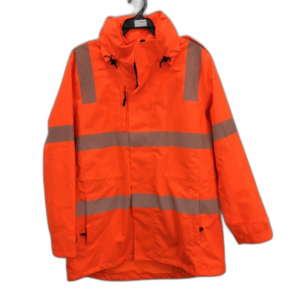 Hard Yakka HiVis Orange Reflective Workwear Wet Weather Jacket Ladies Size M NEW