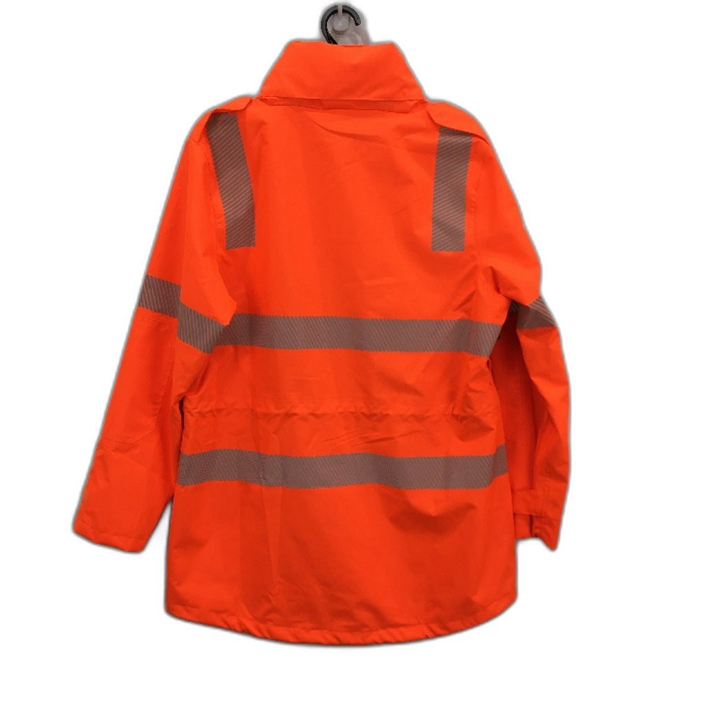 Hard Yakka HiVis Orange Reflective Workwear Wet Weather Jacket Ladies Size M NEW