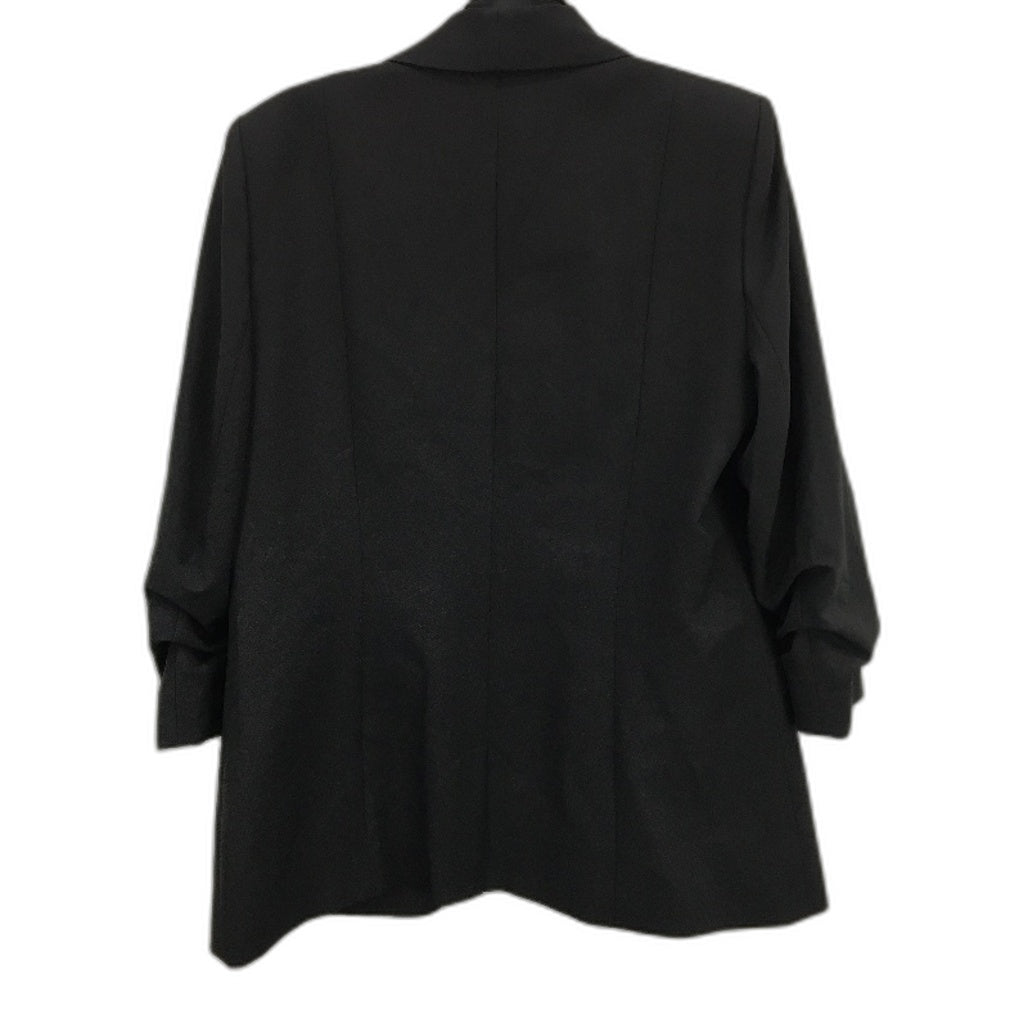 Portmans Black Mi Armour Ruched 3:4 Sleeve Lightweight Blazer Ladies Sze 16 NEW