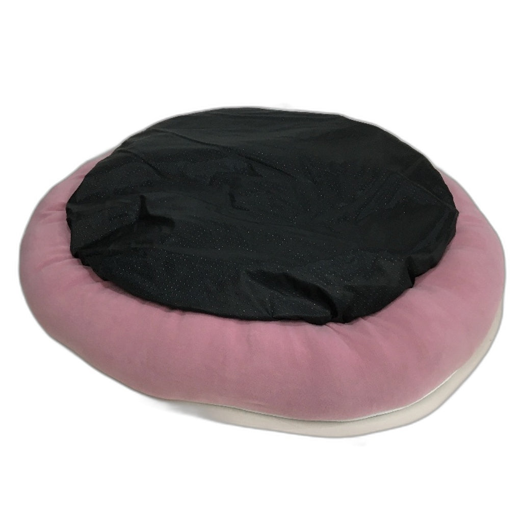 Petplay 'Oh So Dreamy' Soft Plush Pink & Grey Pet Bed S-M 76cm NEW