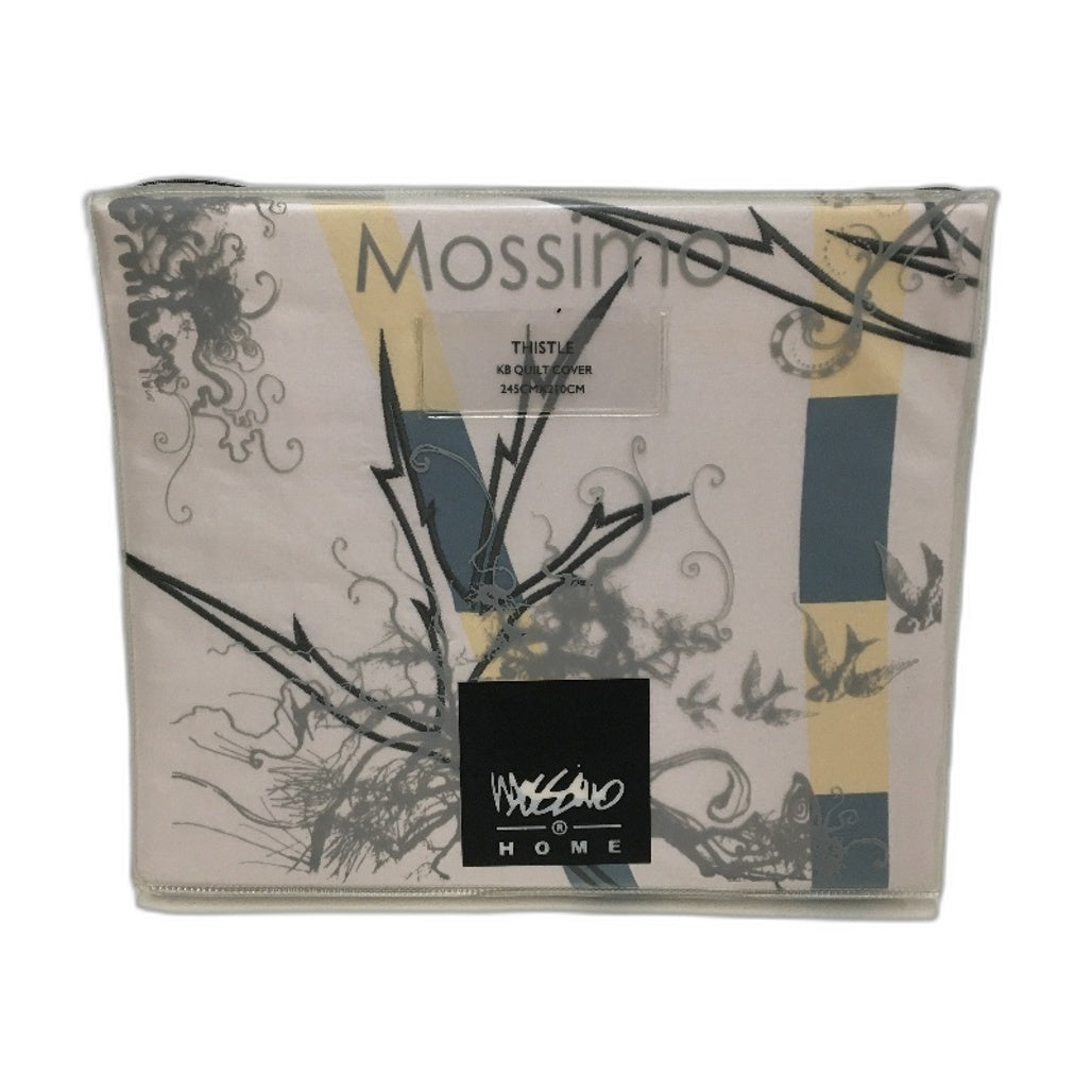 Mossimo Home Thistle 250 Thread Count Cotton Quilt Cover Set KING NEW