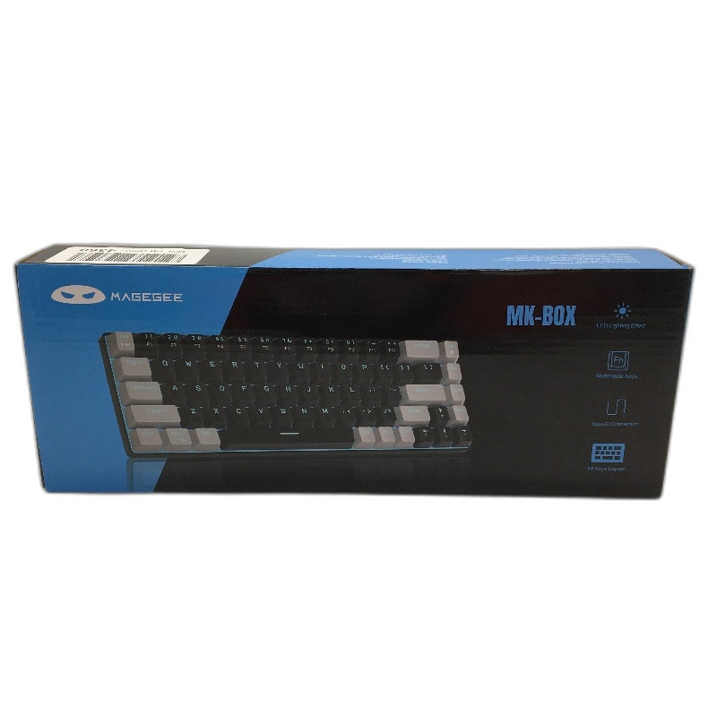 MageGee MK-BOX Portable 68 Key Mechanical Keyboard in Grey with Red Switch DEMO