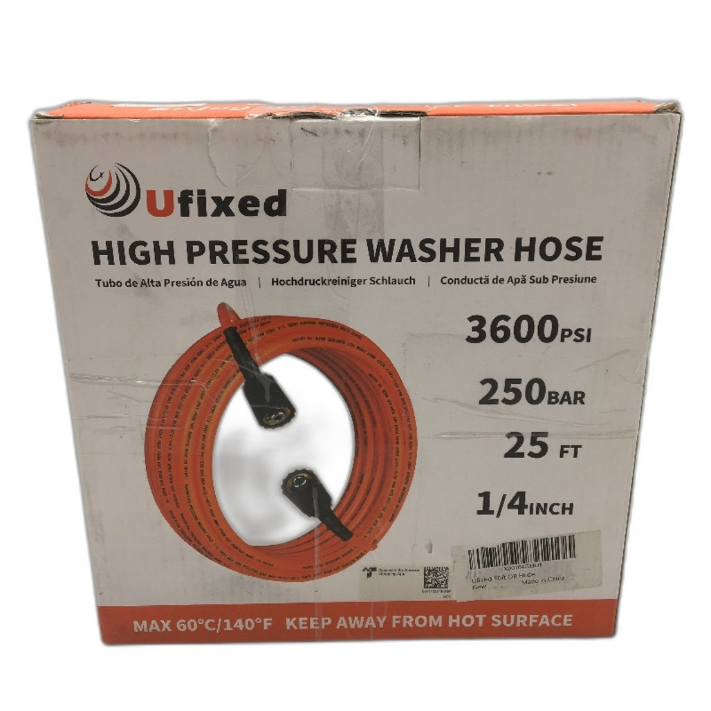 UFixed 25ft 3600PSI 1/4 Inch 250Bar High Pressure Washer Hose NEW