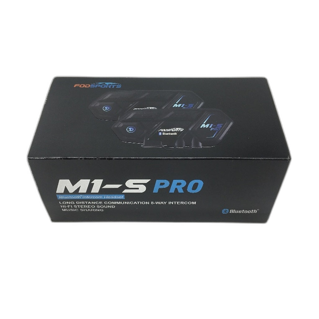 Fodsports M1S Pro Bluetooth 8 Way Long Distance Motorbike Intercom Headset DEMO