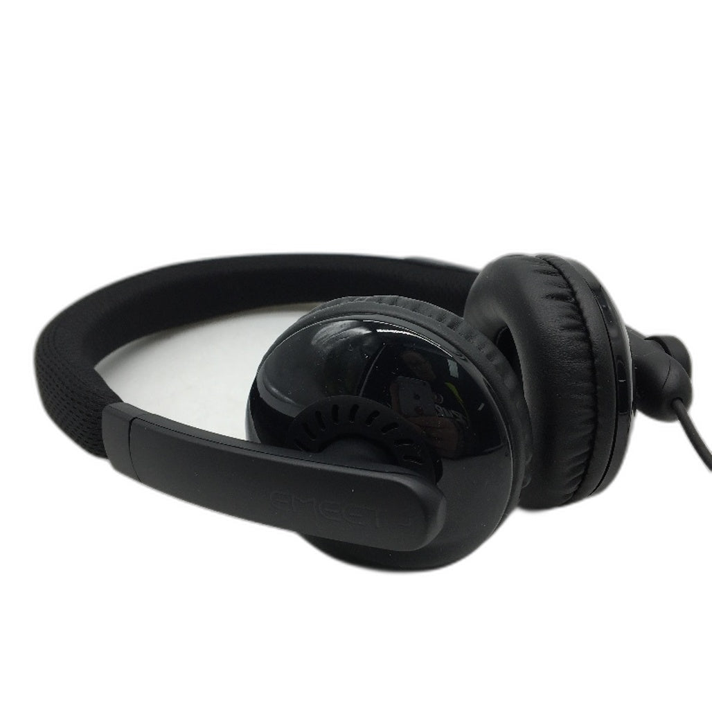 EMEET GeniusCall HS50 Noise Cancelling Mic Wired Headphones in Black NEW
