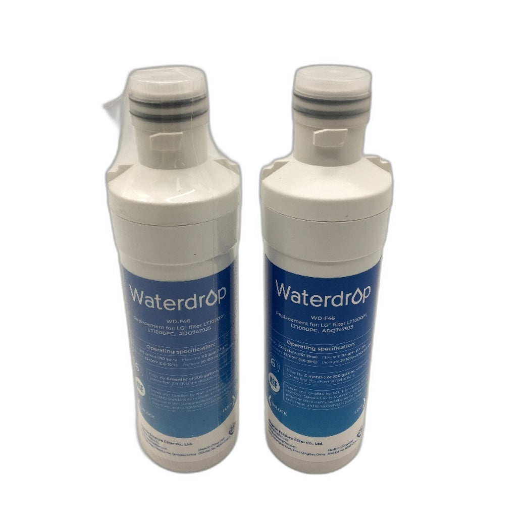 Waterdrop WD-F46 2 Pack LT1000P Water Filter Replacement for LG Fridge NEW