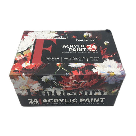 Fantastory Acrylic Paint Set 24 Colours 60ML Professional Craft Art Supply NEW