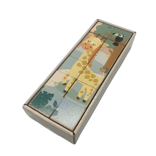 Tree House Toys Wooden Block Puzzle 2 In 1 Sensory Cubes For BabyToddler Age 2+