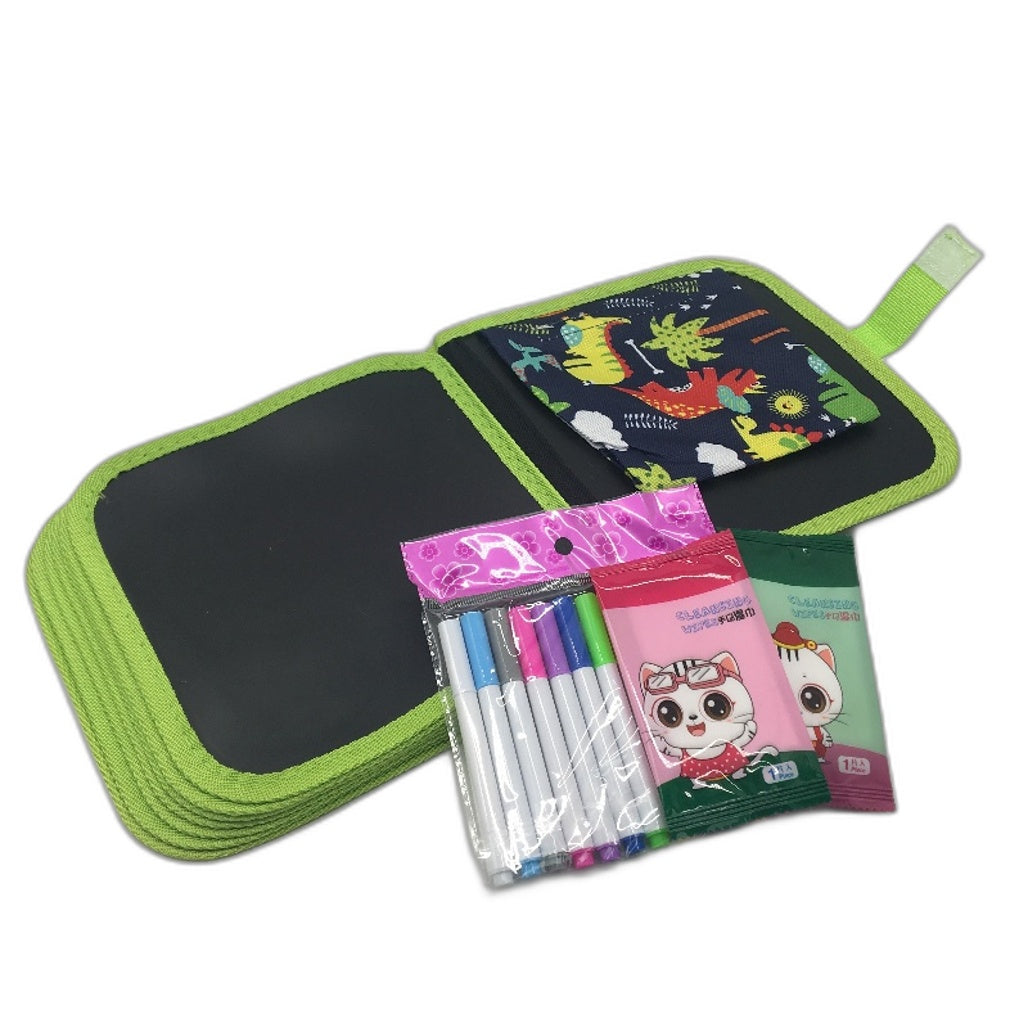 Erasable Graffiti Book Portable Kids Safe PVC Drawing Pad Blackboard Book Age 3+