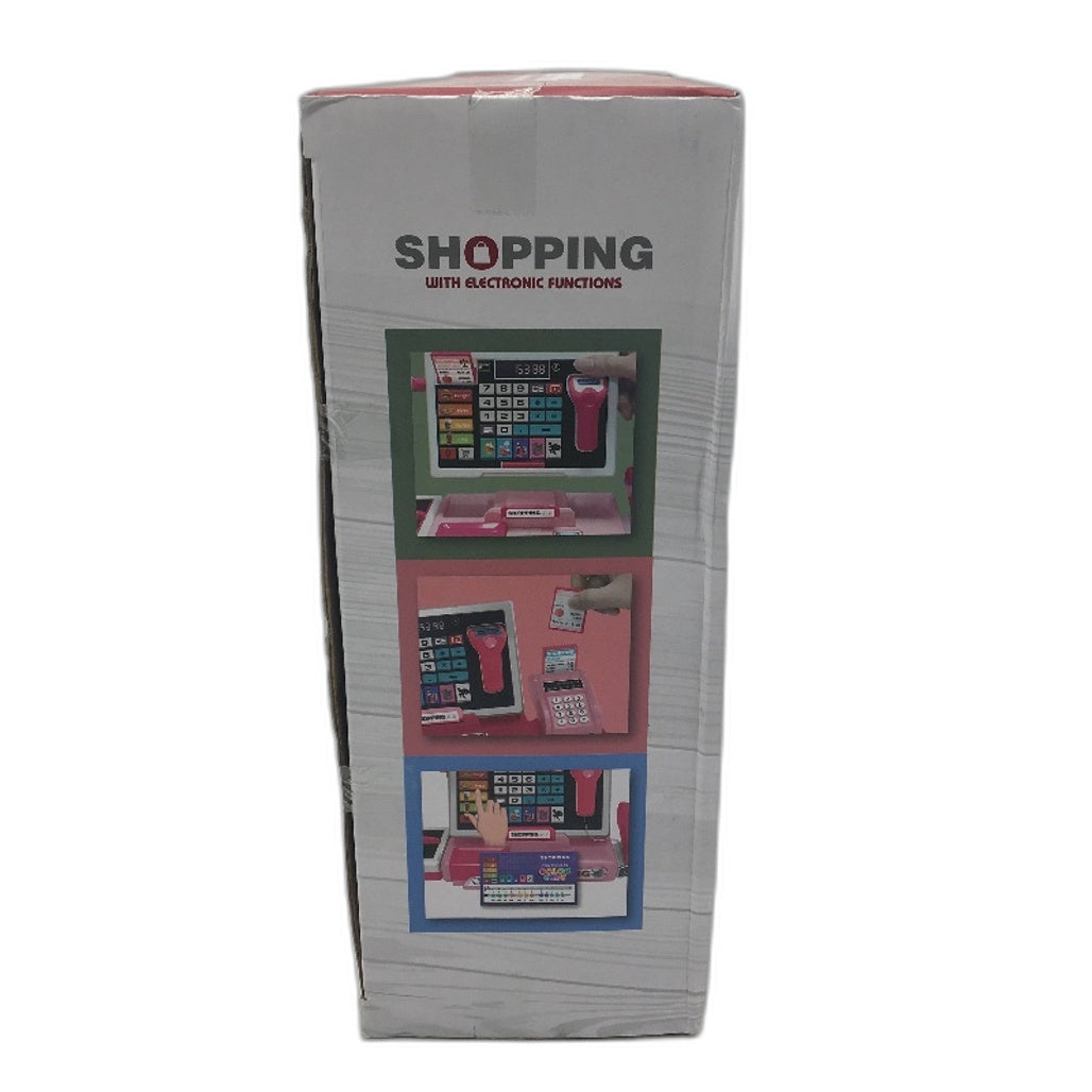 Interactive Kids Shopping Cash Register Educational Toy With Scanner &Calculator