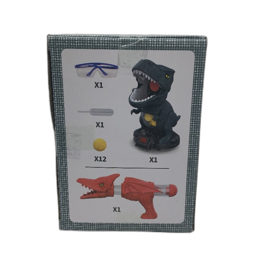 Movable Dinosaur Shooting Game Toy w Water Mist Spray Air Pump Foam Ball Age 3+