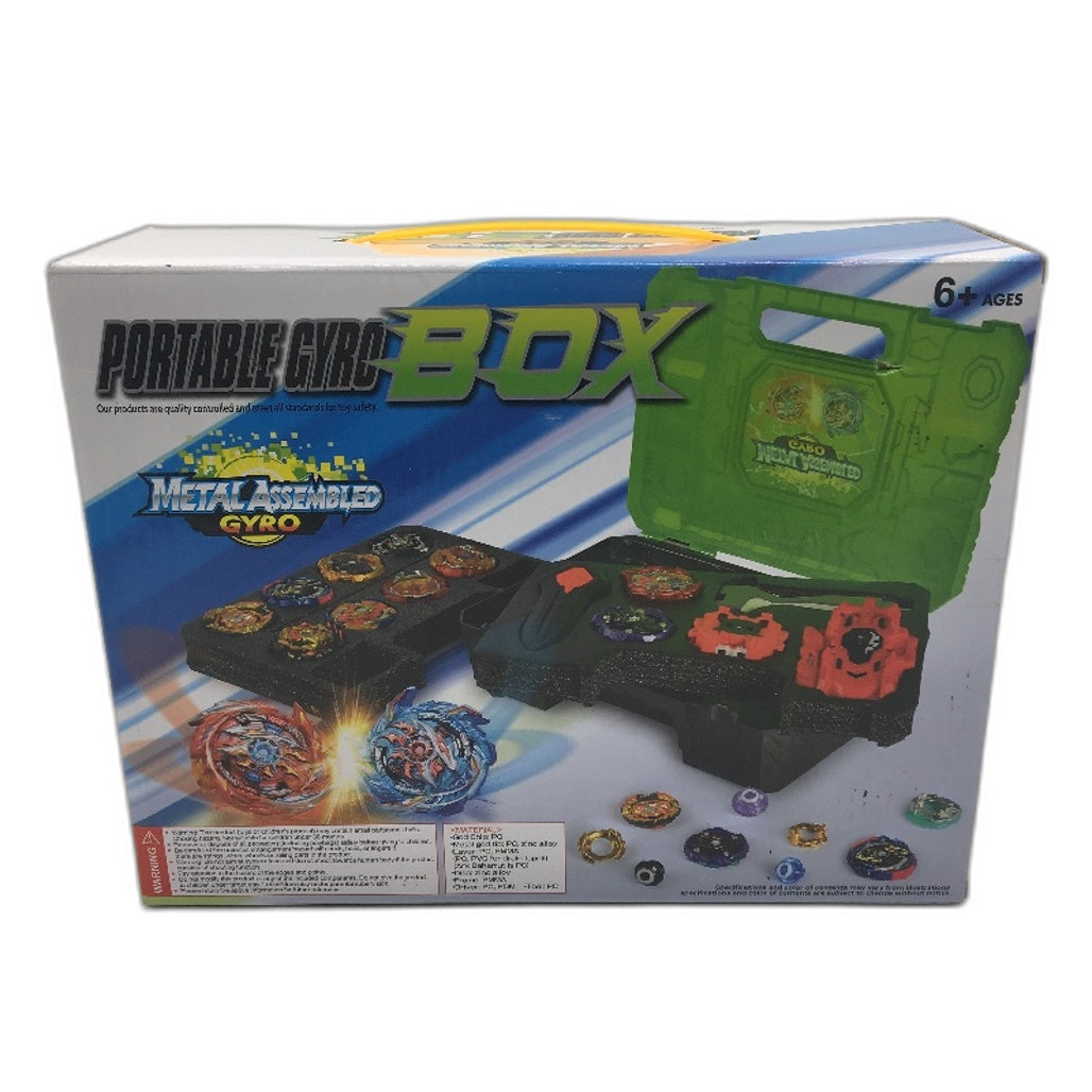 Portable Gyro Box Bayblade Battle Playset With 3 Launchers Metal Assembled Age6+