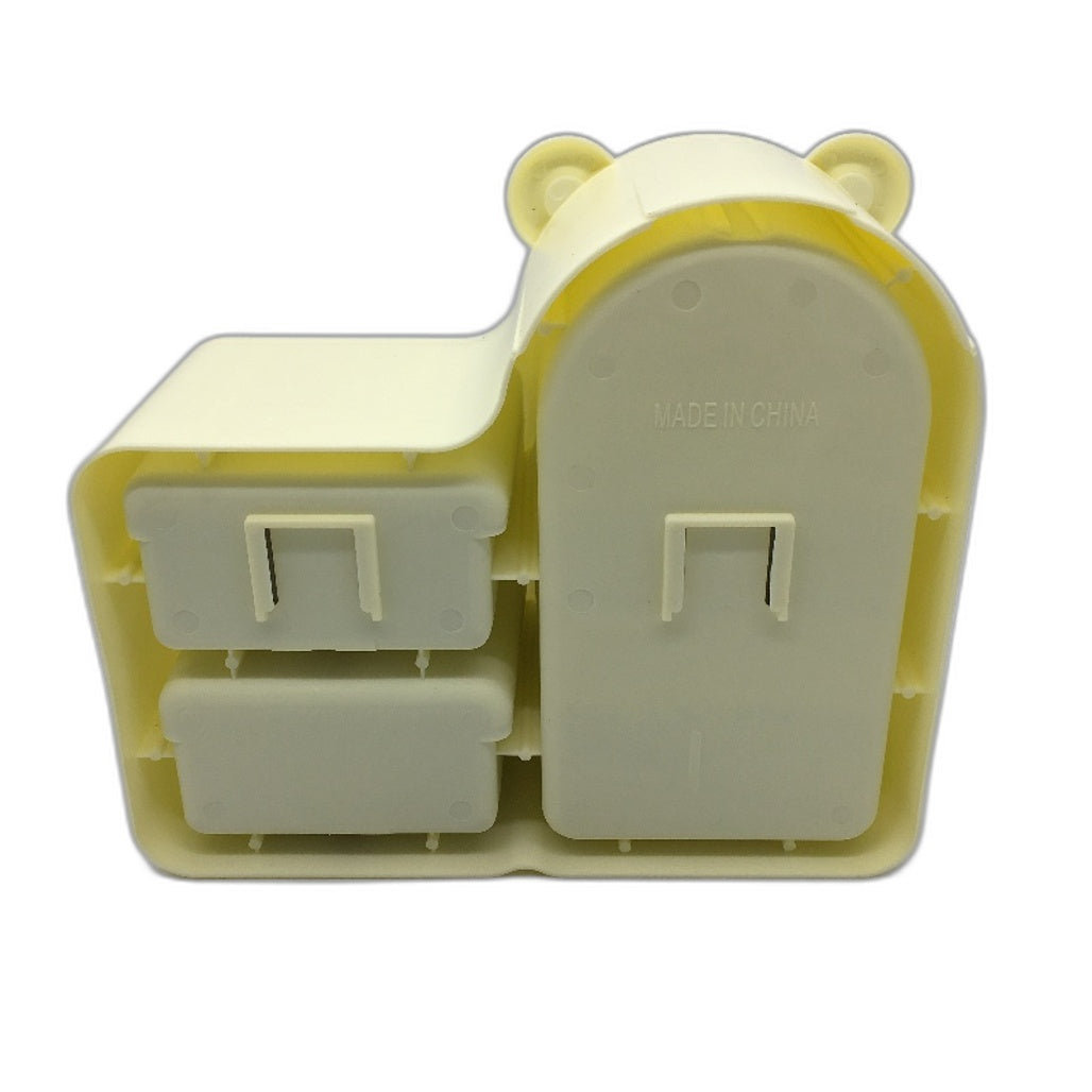 Cute Cream Bear Storage Desk Stationery Organiser 25x11x22cm NEW