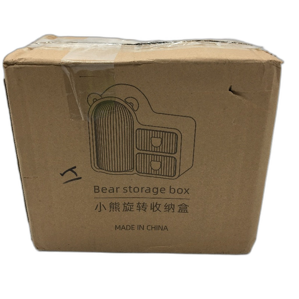 Cute Cream Bear Storage Desk Stationery Organiser 25x11x22cm NEW