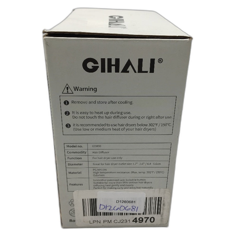 GIHALI Super Sturdy 5.5-6.6cm Universal Hair Diffuser for Wavy Curly Hair NEW
