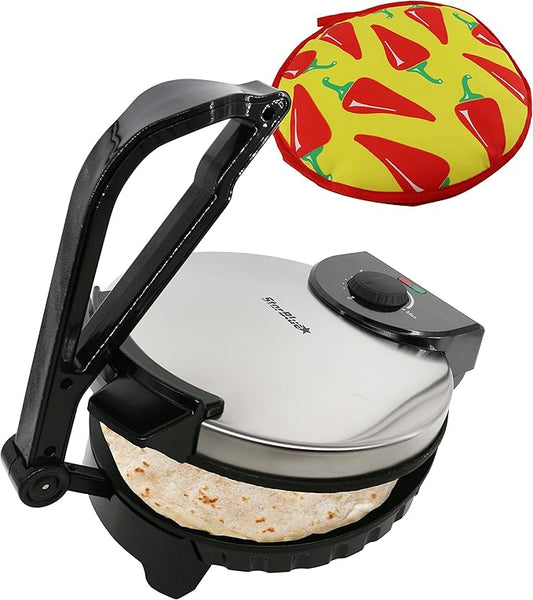 StarBlue 10 Inch Non Stick Plate Tortilla Roti Maker with Warmer UK Plug NEW