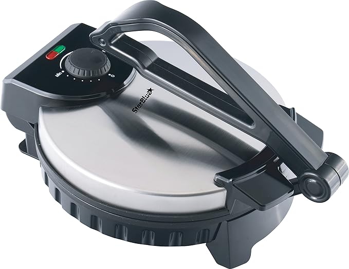 StarBlue 10 Inch Non Stick Plate Tortilla Roti Maker with Warmer UK Plug NEW