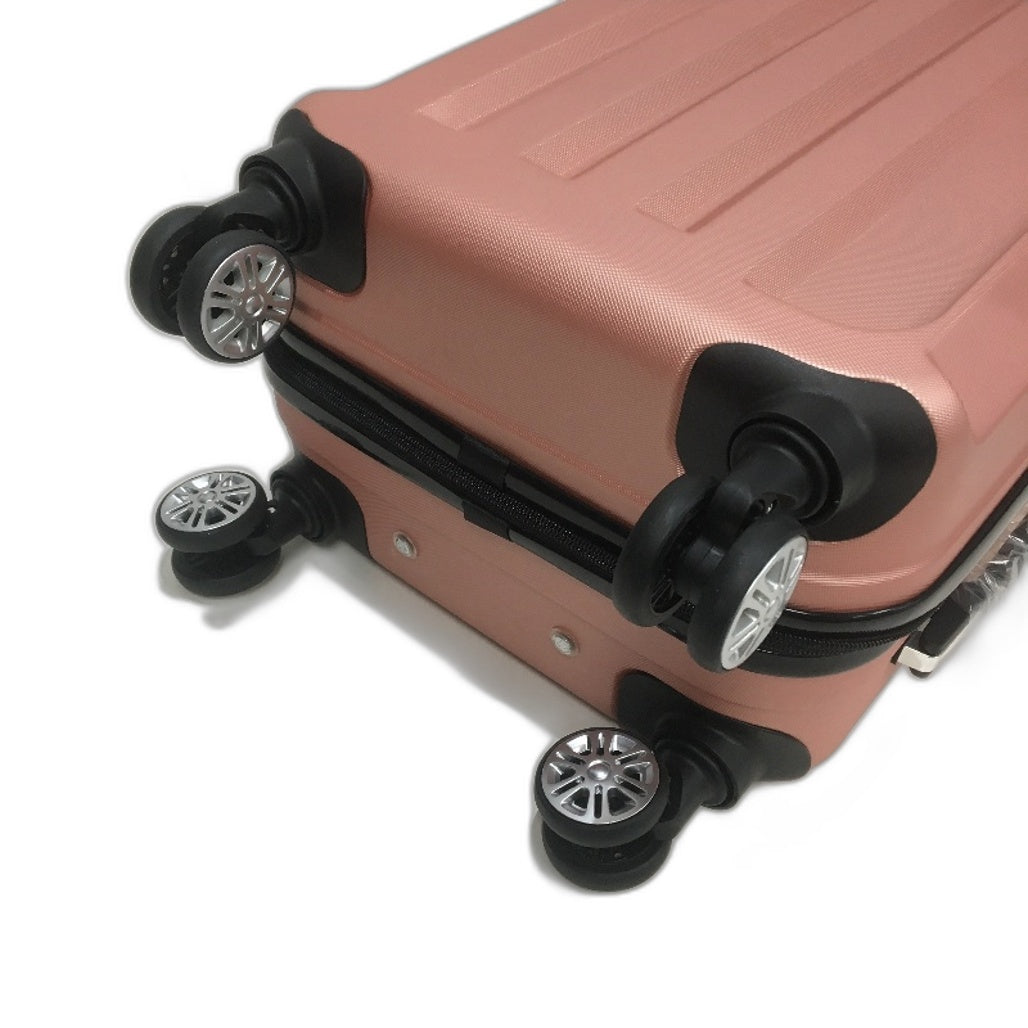 Slimbridge 20 Inch Carry On Spinner Wheel Travel Luggage Rose Gold Suitcase NEW