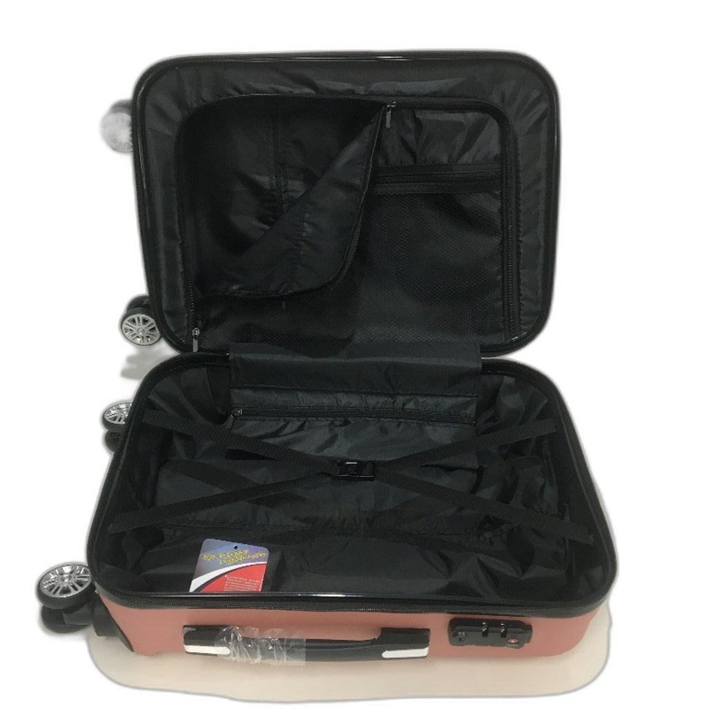 Slimbridge 20 Inch Carry On Spinner Wheel Travel Luggage Rose Gold Suitcase NEW