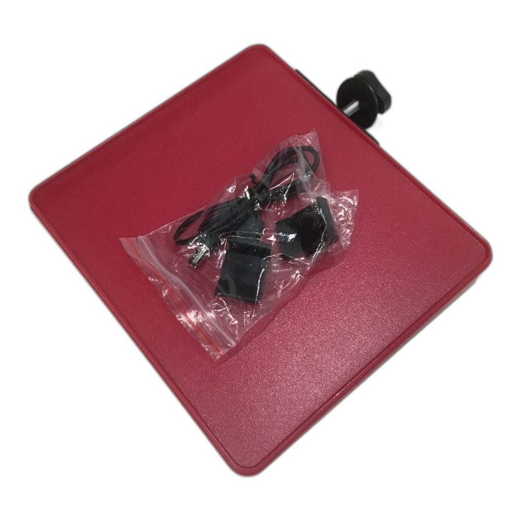 Multifunctional Aluminum Red Laptop Table with USB Fan and Mouse Pad NEW