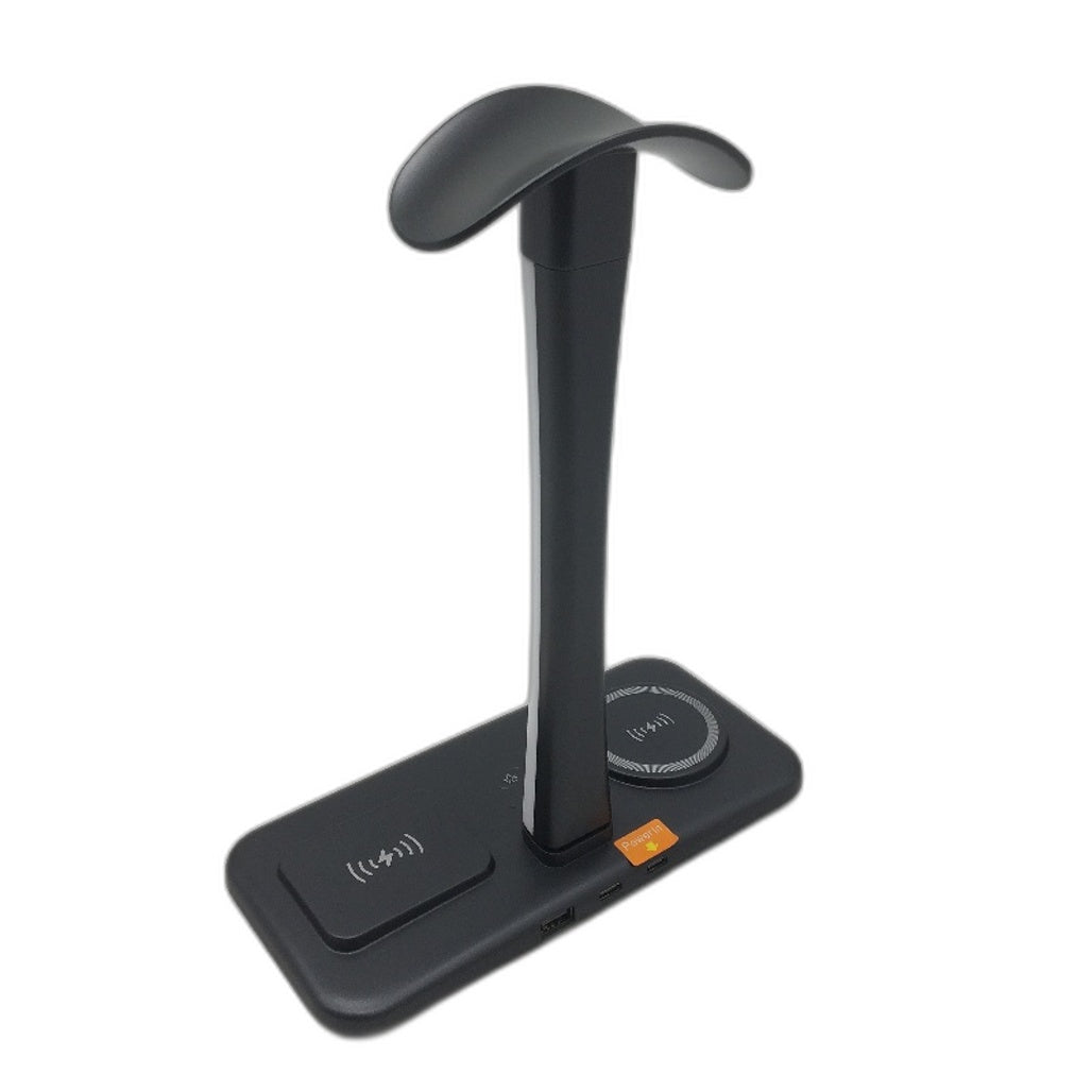 3 in 1 15W Max Fast Charging RGB Light Headphone Stand and Wireless Charger NEW