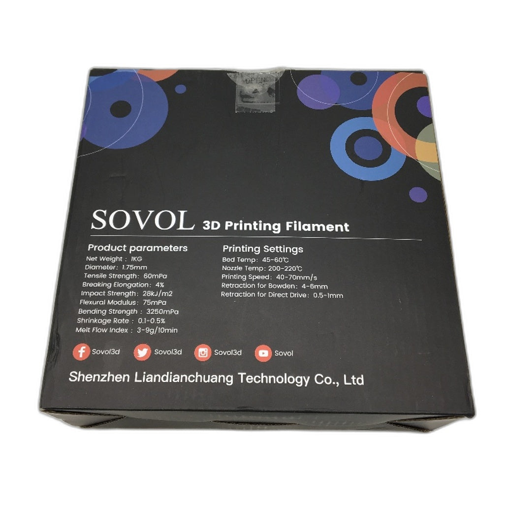 Sovol 1.75mm Silk PLA 3D Printer Filament Tricolour Green Purple Copper NEW