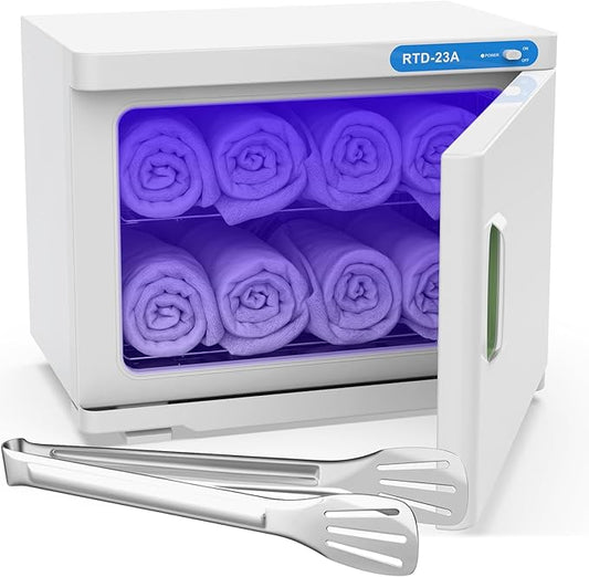 23L Hot Spa Towel Warmer High Temp Sterilisation Cabinet in White DEMO