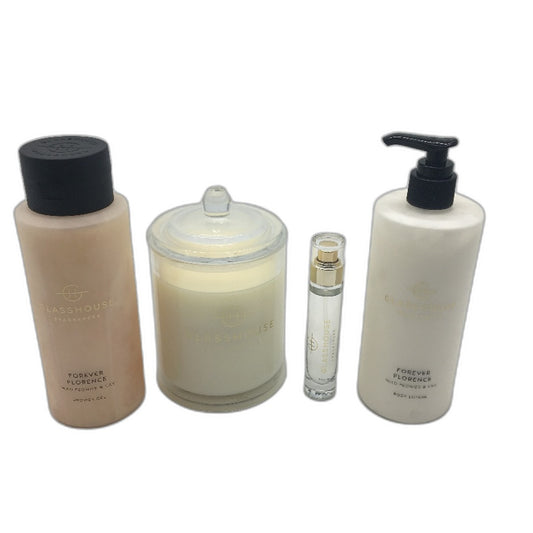 Glasshouse Fragrances Forever Florence Wild Peonies &Lily Essential Gift Set NEW
