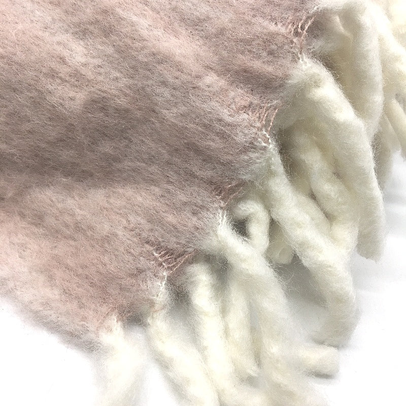 H & M Home Pink & White Super Soft Deluxe Fringed Throw Blanket 130x170cm NEW