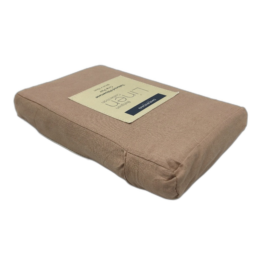 Sheridan Clay Belgian Linen Collection Tailored Pillowcase Pair 50x75cm NEW