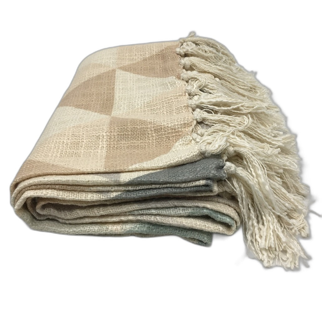 Target Sample Woven Geo Patterned Fringed Lightweight Throw Rug Blanket NEW