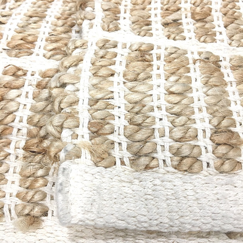 Target Natural Fibre Roped Knit Neutral Colours Large Floor Rug NEW