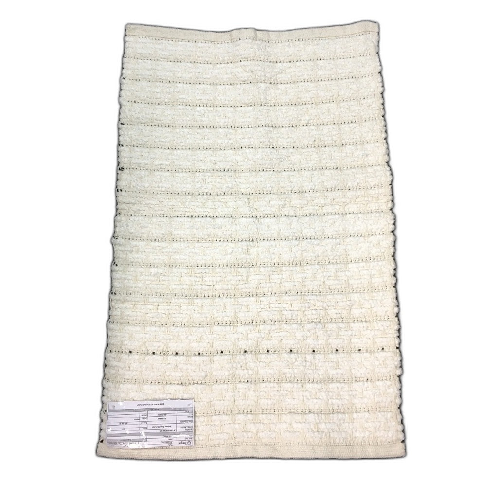Target Textured Handmade Cotton Cream & Black Stripe Bathroom Floor Mat NEW