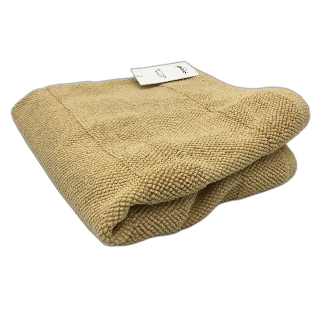 Seed Heritage Turkish 100% Cotton Butter Lemon Towelling Bath Mat 50 x 85cm NEW
