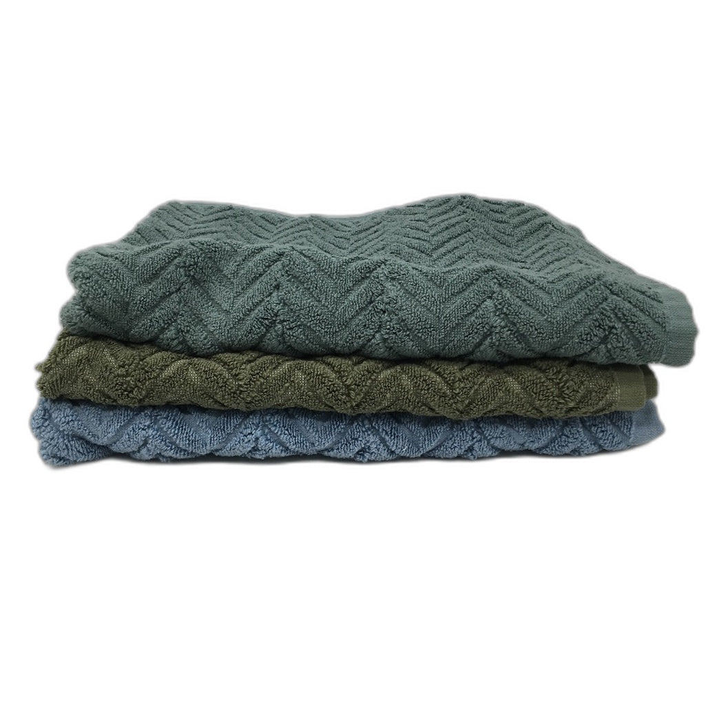 Adairs Mimosa Weaved Textured 3 Piece Multicoloured Hand Towel Set NEW