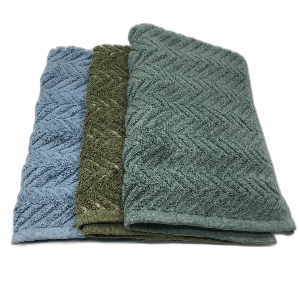 Adairs Mimosa Weaved Textured 3 Piece Multicoloured Hand Towel Set NEW