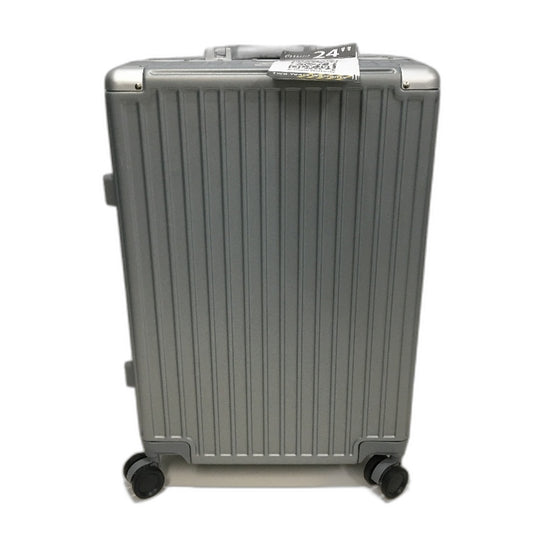 Anyzip Silver Aluminum Frame 24" Zipperless TSA Lock Checked Travel Suitcase NEW