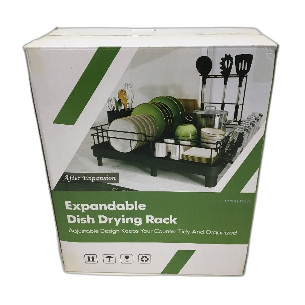 Expandable Dish Drying Rack With Drainboard For Kitchen Counter Top NEW