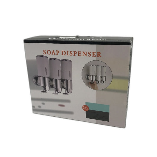 Set of 3 Bathroom Soap Shampoo Conditioner Dispenser Wall Mounted NEW