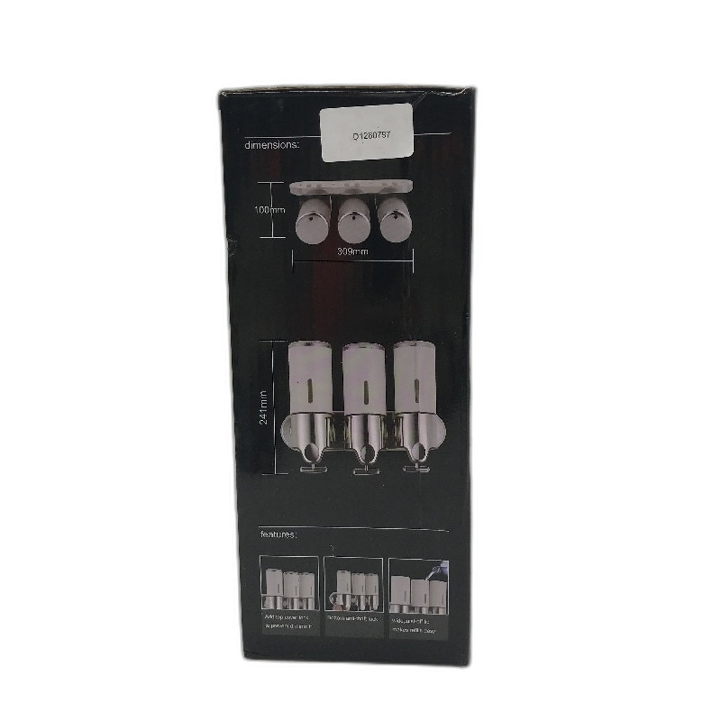 Set of 3 Bathroom Soap Shampoo Conditioner Dispenser Wall Mounted NEW