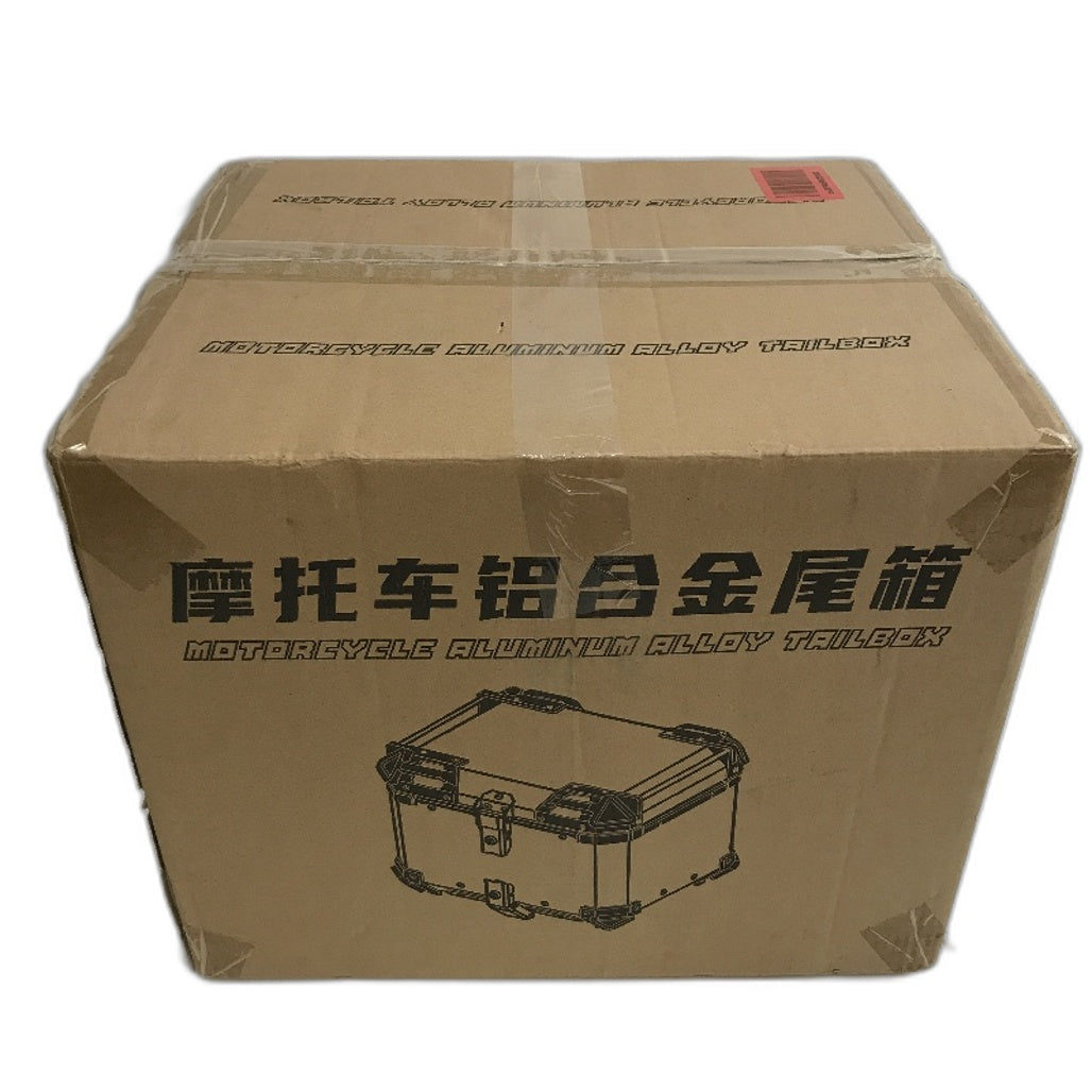 Iproods 45L Motorcycle Aluminium Alloy Silver Tailbox Top Case NEW