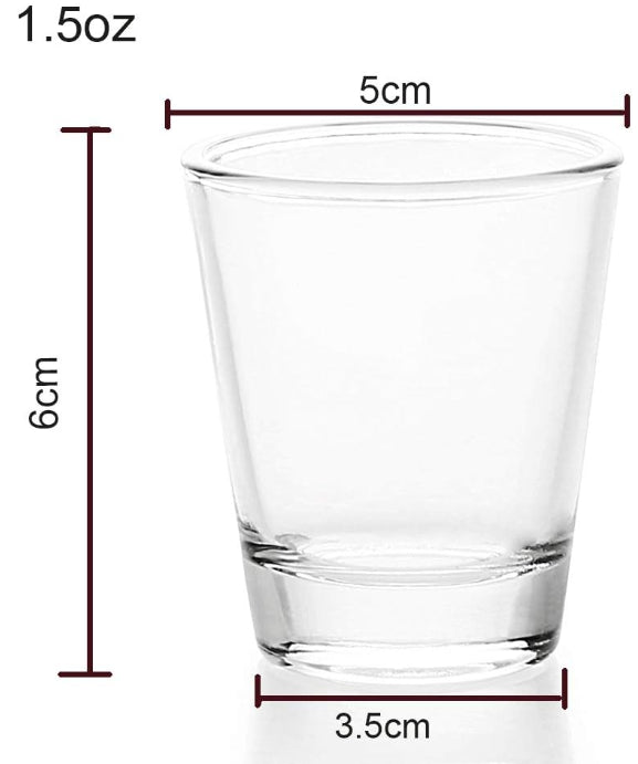 10 Pack 1.5 oz Clear Shot Glass Set With Heavy Solid Balanced Base NEW