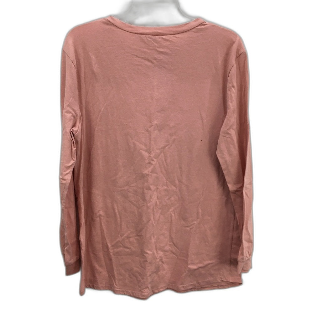 Fashion Nova Salmon Pink The Big City Print Long Sleeve T-Shirt Ladies Sz M NEW