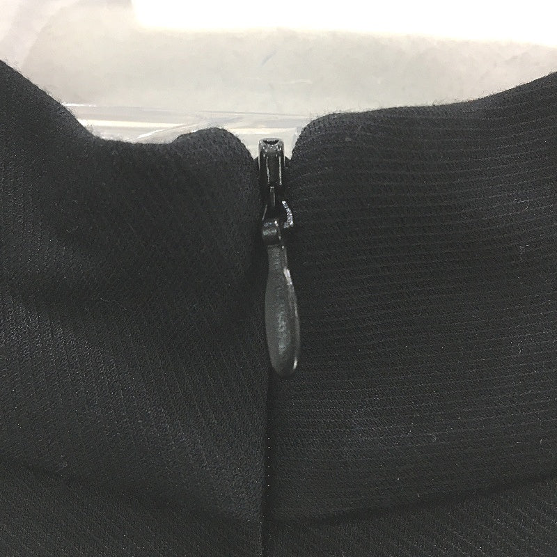 Zara Circular Black Long Sleeve Stretch High Neck Back Zipper Dress NEW