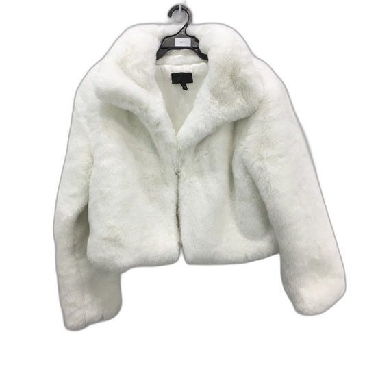 Neon Hart White Fluffy Ultra Soft Faux Fur Short Jacket Ladies Size S NEW