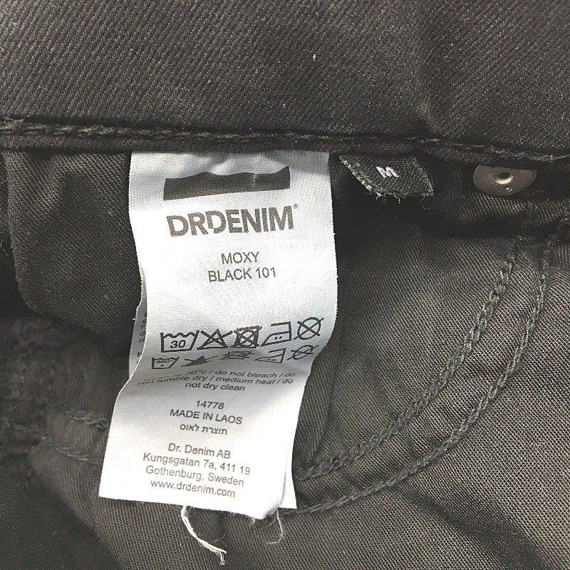 Dr Denim Moxy Black 101 Denim Cotton Skinny Jeans Ladies Size Medium NEW