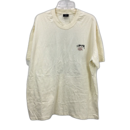 Stussy Venus Pigment Dyed Off White Cotton Relaxed Tee Shirt Mens Size 2XL NEW