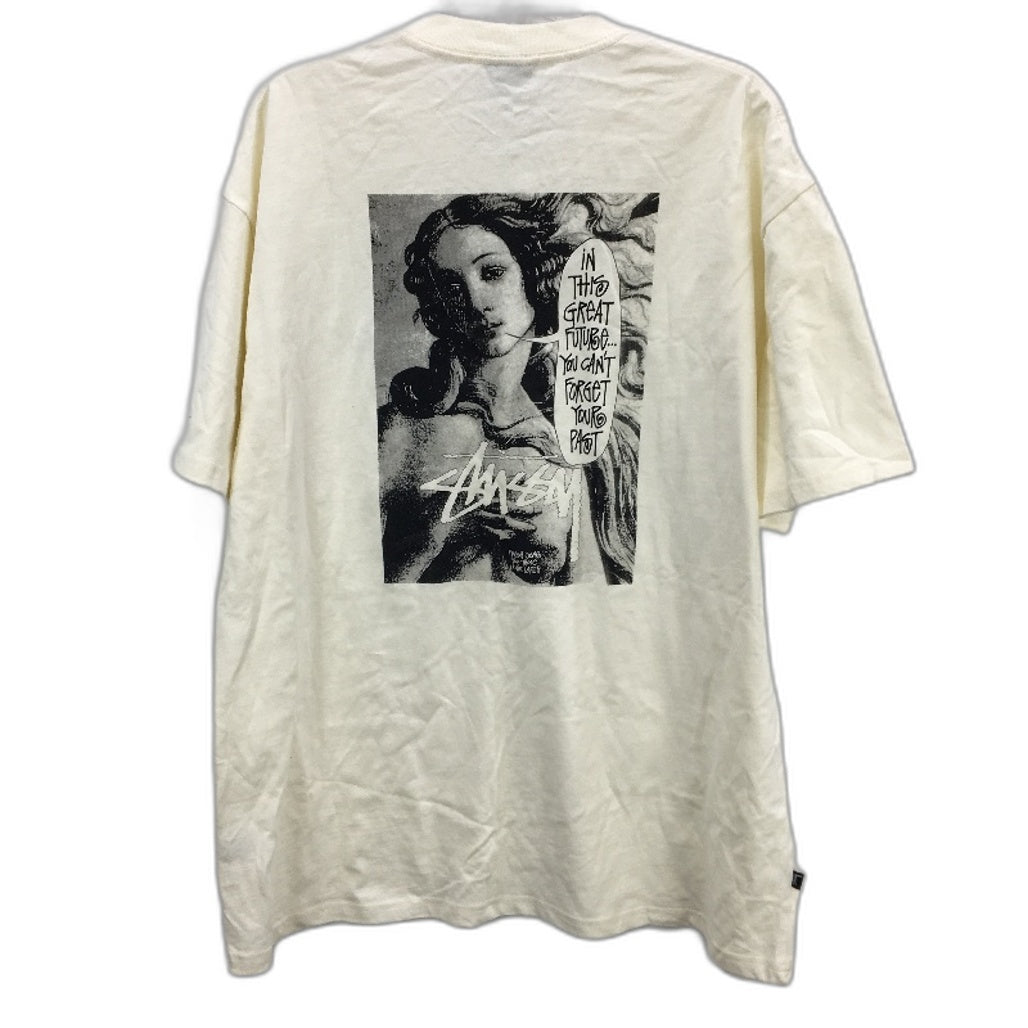 Stussy Venus Pigment Dyed Off White Cotton Relaxed Tee Shirt Mens Size 2XL NEW